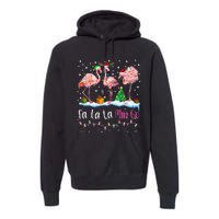 Fa La La La Mingo Flamingo Christmas Premium Hoodie