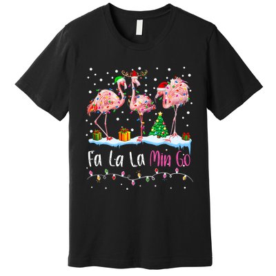 Fa La La La Mingo Flamingo Christmas Premium T-Shirt