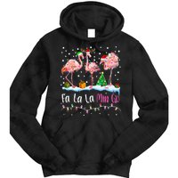 Fa La La La Mingo Flamingo Christmas Tie Dye Hoodie