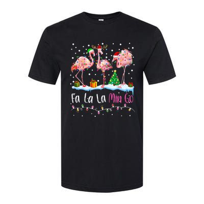 Fa La La La Mingo Flamingo Christmas Softstyle® CVC T-Shirt