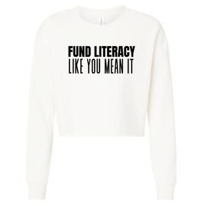 Fund Literacy Like You Mean It Cropped Pullover Crew