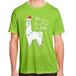 Fa La La Llama Christmas Lllama Essential Adult ChromaSoft Performance T-Shirt