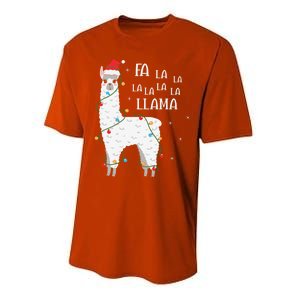 Fa La La Llama Christmas Lllama Essential Performance Sprint T-Shirt