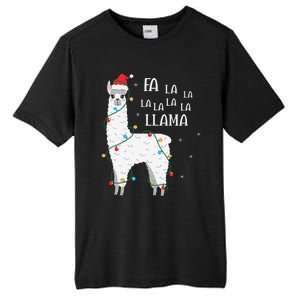 Fa La La Llama Christmas Lllama Essential Tall Fusion ChromaSoft Performance T-Shirt