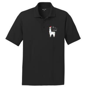 Fa La La Llama Christmas Lllama Essential PosiCharge RacerMesh Polo