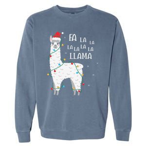 Fa La La Llama Christmas Lllama Essential Garment-Dyed Sweatshirt