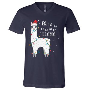 Fa La La Llama Christmas Lllama Essential V-Neck T-Shirt