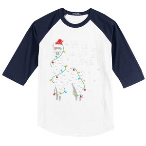 Fa La La Llama Christmas Lllama Essential Baseball Sleeve Shirt