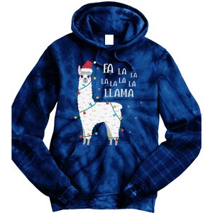 Fa La La Llama Christmas Lllama Essential Tie Dye Hoodie