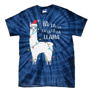 Fa La La Llama Christmas Lllama Essential Tie-Dye T-Shirt