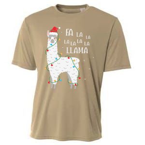 Fa La La Llama Christmas Lllama Essential Cooling Performance Crew T-Shirt