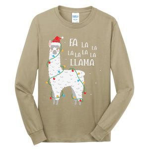 Fa La La Llama Christmas Lllama Essential Tall Long Sleeve T-Shirt