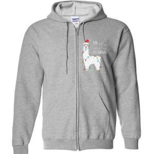 Fa La La Llama Christmas Lllama Essential Full Zip Hoodie