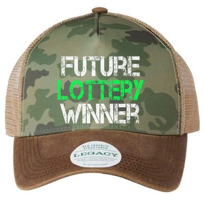 Funny Lottery Lover Scratch Off Future Lottery Winner Legacy Tie Dye Trucker Hat