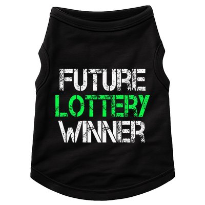Funny Lottery Lover Scratch Off Future Lottery Winner Doggie Tank