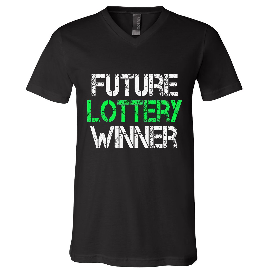 Funny Lottery Lover Scratch Off Future Lottery Winner V-Neck T-Shirt