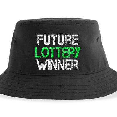Funny Lottery Lover Scratch Off Future Lottery Winner Sustainable Bucket Hat