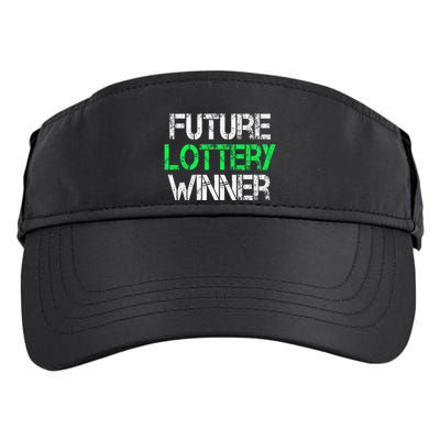 Funny Lottery Lover Scratch Off Future Lottery Winner Adult Drive Performance Visor