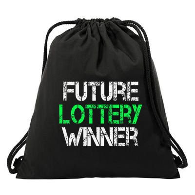 Funny Lottery Lover Scratch Off Future Lottery Winner Drawstring Bag