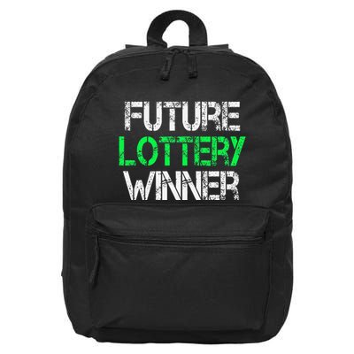 Funny Lottery Lover Scratch Off Future Lottery Winner 16 in Basic Backpack