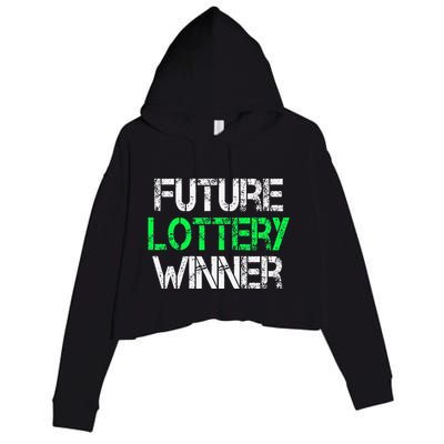 Funny Lottery Lover Scratch Off Future Lottery Winner Crop Fleece Hoodie