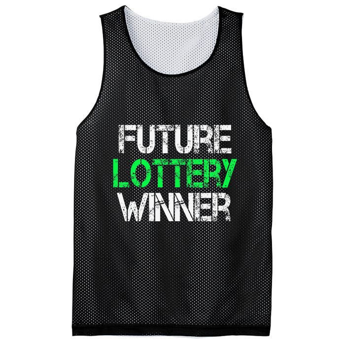 Funny Lottery Lover Scratch Off Future Lottery Winner Mesh Reversible Basketball Jersey Tank