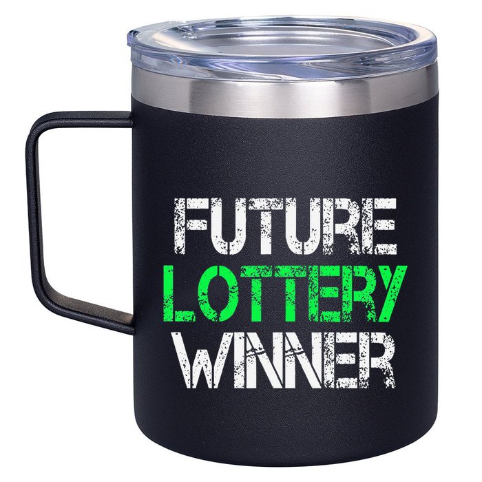 Funny Lottery Lover Scratch Off Future Lottery Winner 12oz Stainless Steel Coffee Mug