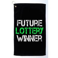 Funny Lottery Lover Scratch Off Future Lottery Winner Golf Towel