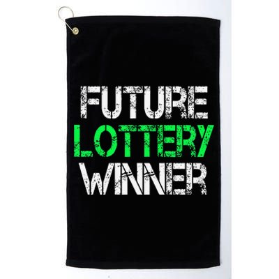 Funny Lottery Lover Scratch Off Future Lottery Winner Platinum Collection Golf Towel