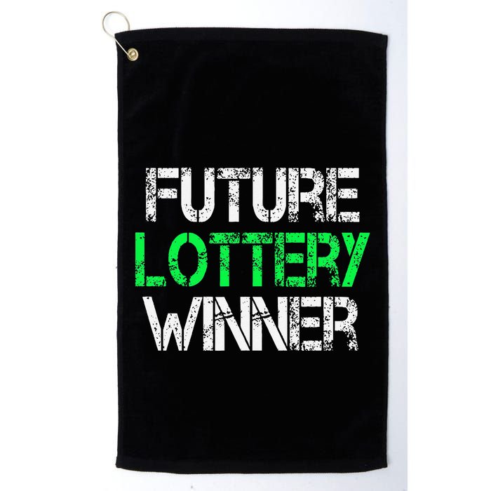 Funny Lottery Lover Scratch Off Future Lottery Winner Golf Towel