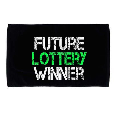Funny Lottery Lover Scratch Off Future Lottery Winner Microfiber Hand Towel