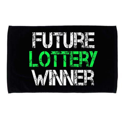 Funny Lottery Lover Scratch Off Future Lottery Winner Microfiber Hand Towel