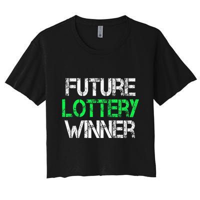 Funny Lottery Lover Scratch Off Future Lottery Winner Crop Top