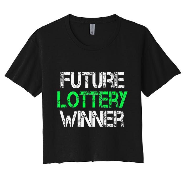 Funny Lottery Lover Scratch Off Future Lottery Winner Crop Top