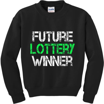 Funny Lottery Lover Scratch Off Future Lottery Winner Kids Sweatshirt