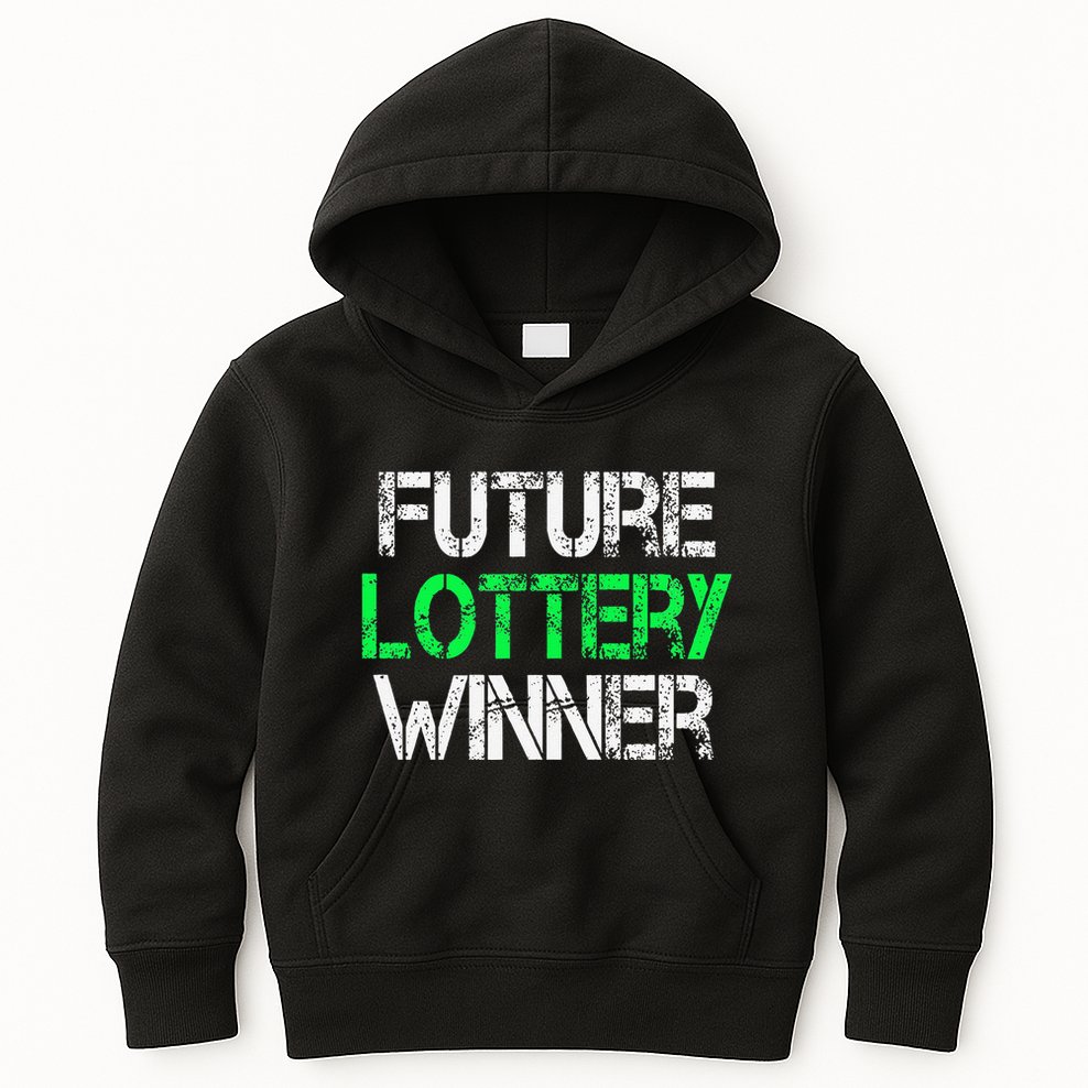 Funny Lottery Lover Scratch Off Future Lottery Winner Kids Hoodie