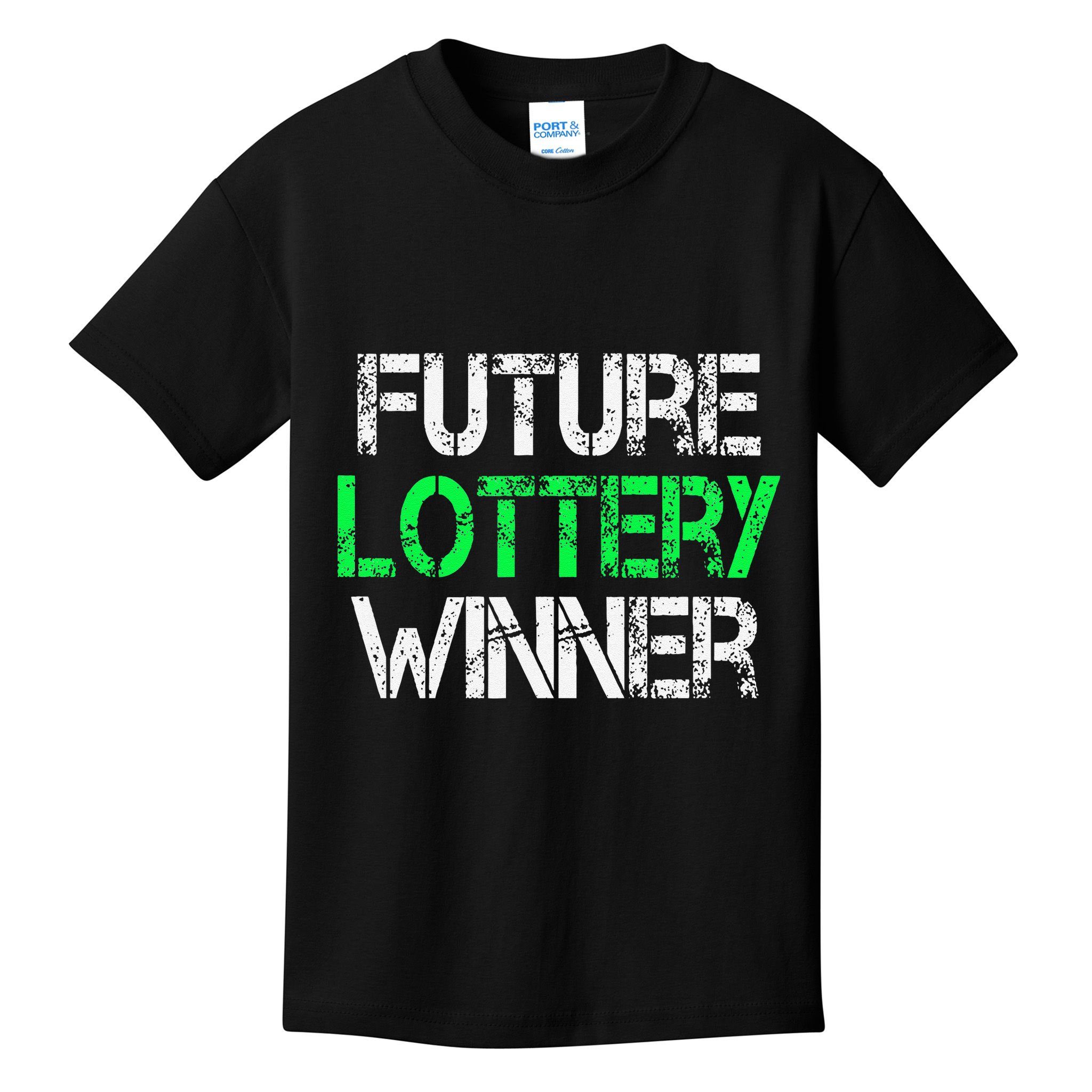 Funny Lottery Lover Scratch Off Future Lottery Winner Kids T-Shirt