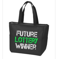 Funny Lottery Lover Scratch Off Future Lottery Winner Zip Tote Bag