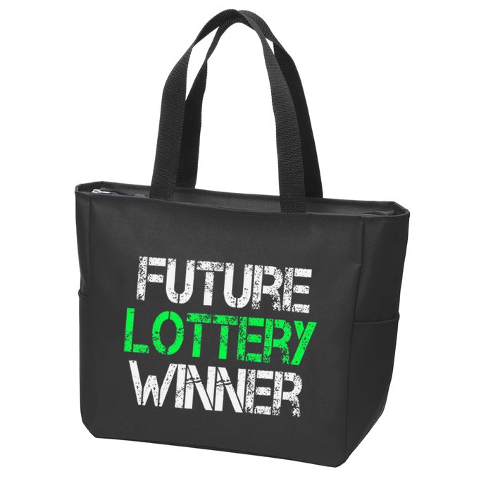 Funny Lottery Lover Scratch Off Future Lottery Winner Zip Tote Bag