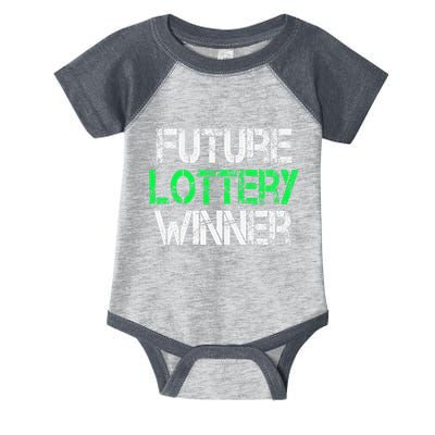 Funny Lottery Lover Scratch Off Future Lottery Winner Infant Baby Jersey Bodysuit