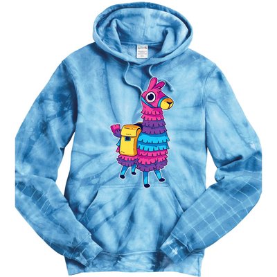 Funny Loot Llama Pinata With Yellow Saddlebag Tie Dye Hoodie