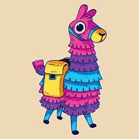 Funny Loot Llama Pinata With Yellow Saddlebag Bag