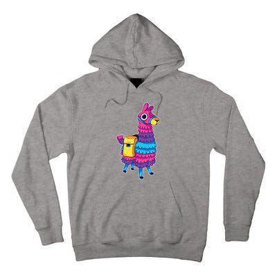 Funny Loot Llama Pinata With Yellow Saddlebag Tall Hoodie