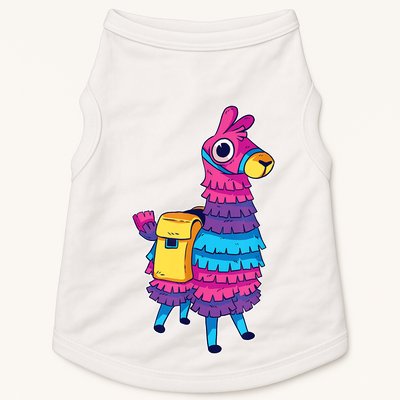 Funny Loot Llama Pinata With Yellow Saddlebag Doggie Tank