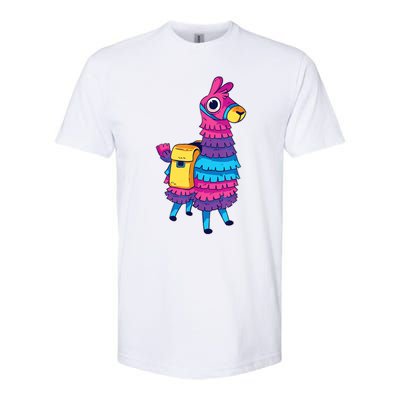 Funny Loot Llama Pinata With Yellow Saddlebag Softstyle CVC T-Shirt