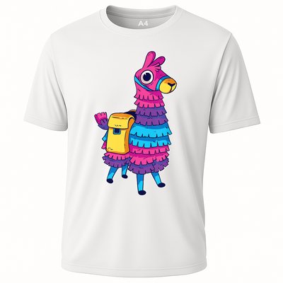 Funny Loot Llama Pinata With Yellow Saddlebag Performance Shirt
