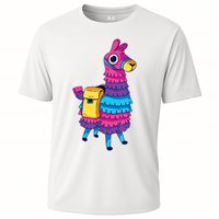 Funny Loot Llama Pinata With Yellow Saddlebag Performance Shirt