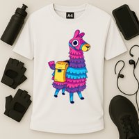 Funny Loot Llama Pinata With Yellow Saddlebag Performance Shirt