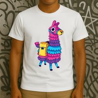 Funny Loot Llama Pinata With Yellow Saddlebag T-Shirt