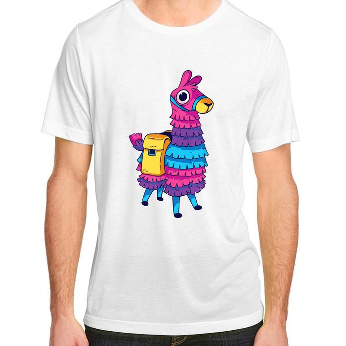 Funny Loot Llama Pinata With Yellow Saddlebag Adult ChromaSoft Performance T-Shirt